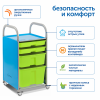 SS012L Мобильный стеллаж L с 12 контейнерами