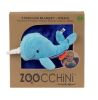 Одеяло с игрушкой Zoocchini Кит / синее - Zoocchini
