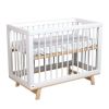 Кроватка для новорожденного Lillaland - модель Lilla Aria (НИК23) белая/дерево - LILLALAND