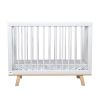 Кроватка для новорожденного Lillaland - модель Lilla Aria (НИК23) белая/дерево - LILLALAND