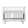 Кроватка для новорожденного Lillaland - модель Lilla Aria (НИК23) белая/дерево - LILLALAND