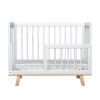 Кроватка для новорожденного Lillaland - модель Lilla Aria (НИК23) белая/дерево - LILLALAND