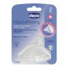 Chicco соска для бутылочки 2 месяца+ средний поток силиконовая Natural Feeling